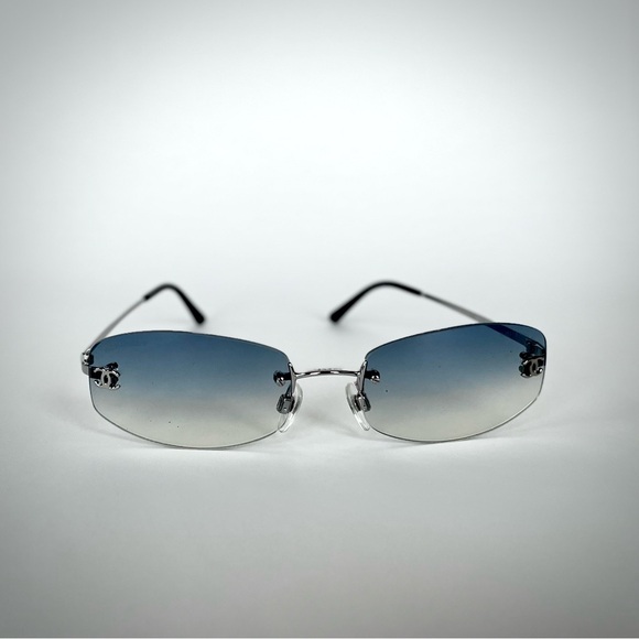 CHANEL Accessories - CHANEL Rimless Gradient Sunglasses | Vintage 2000s